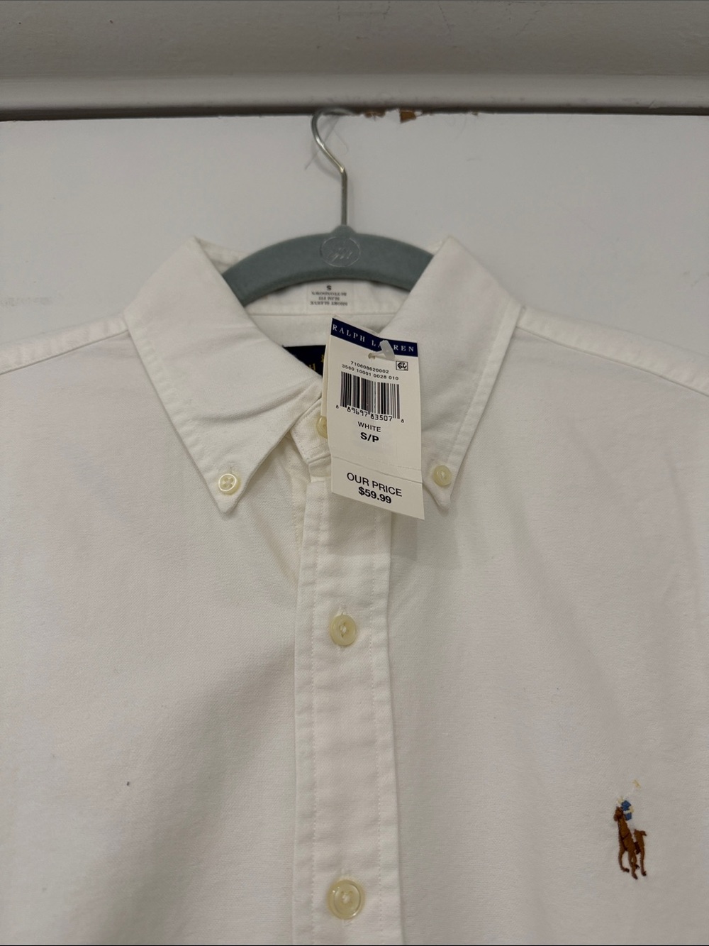 Polo Ralph Lauren NWT White Short-Sleeve Button-Down Shirt